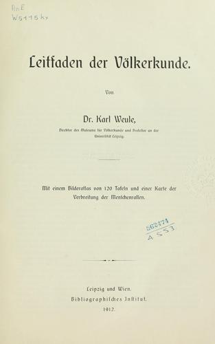 Leitfaden der Völkerkunde