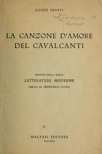 La canzone d'amore del Cavalcanti