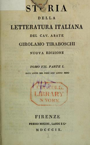 Storia della letteratura italiana