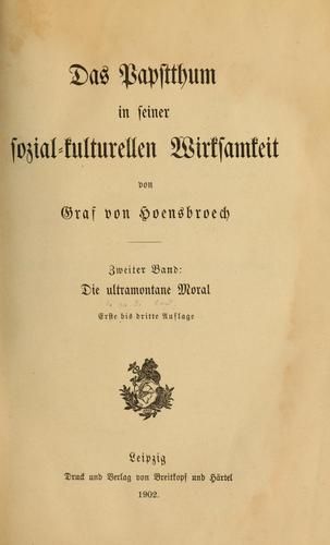 Das Papstthum in seiner sozial-kulturellen Wirksamkeit