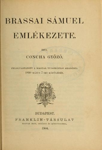 Brassai Sámuel emlékezete