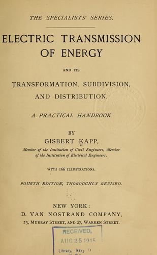 Electric transmission of energy
