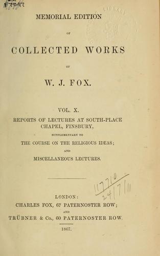 Memorial edition of collected works