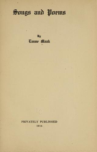 Songs and poems