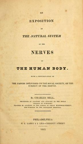 An exposition of the natural system of the nerves of the human body