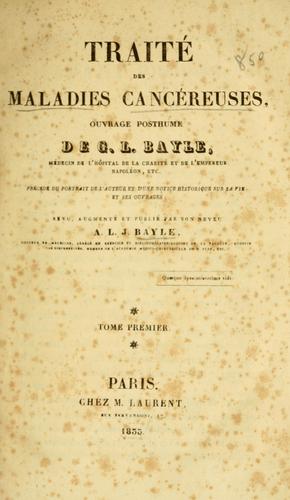 Traité des maladies cancéreuses