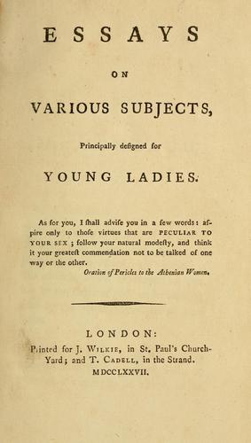 Essays on various subjects