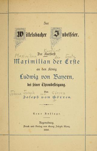 Zur Wittelsbacher Jubelfeier