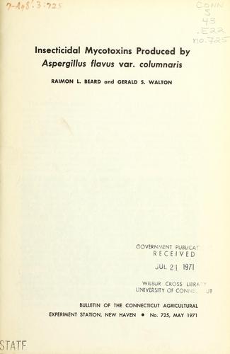 Insecticidal mycotoxins produced by Aspergillus flavus var. columnaris
