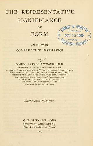 The representative significance of form