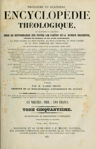 Dictionnaire de philosophie Catholique