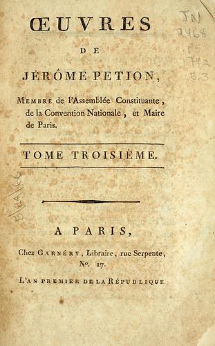Œuvres de Jérôme Petion