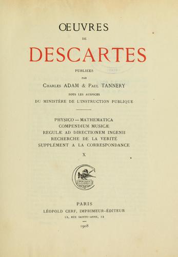 Oeuvres de Descartes