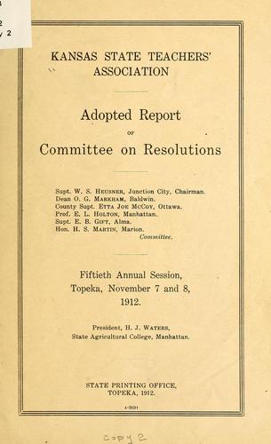 Adopted report of committee on resolutions ...