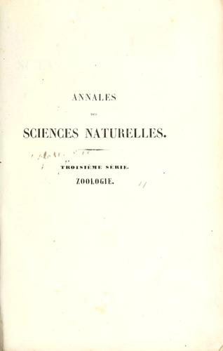 Études sur les types inférieurs de l'embranchement des Annelès