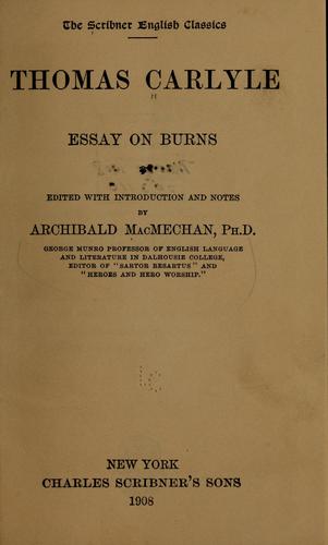 Essay on Burns
