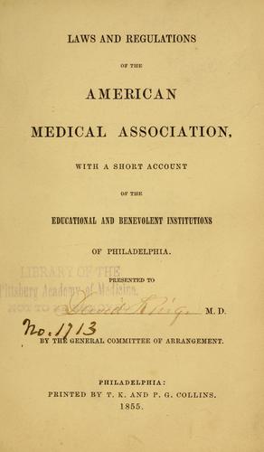 Laws and regulations of the American Medical Association