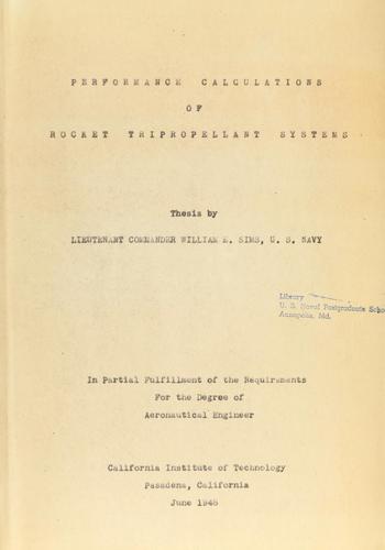 Performance calculations of rocket tri-propellant systems