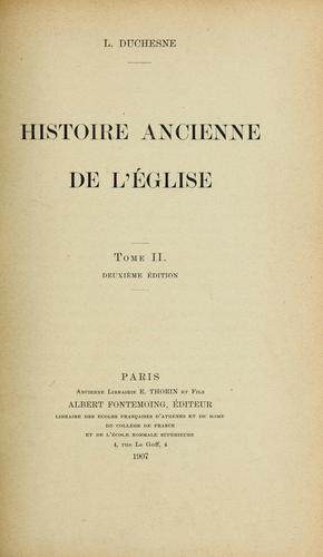 Histoire ancienne de l'église