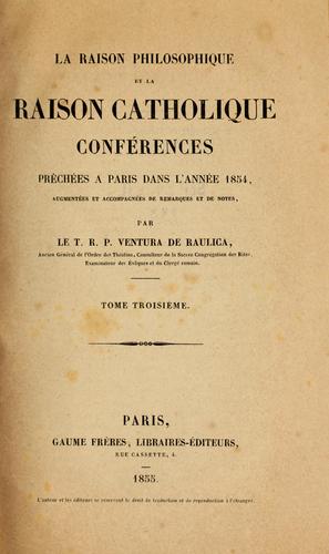 La raison philosophique et la raison catholique