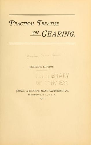 Practical treatise on gearing
