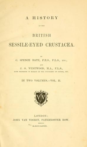 A history of British sessile-eyed Crustacea