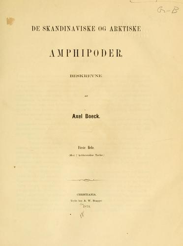 De skandinaviske og arktiske amphipoder