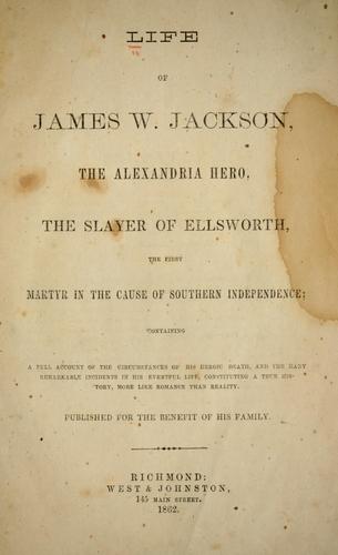 Life of James W. Jackson