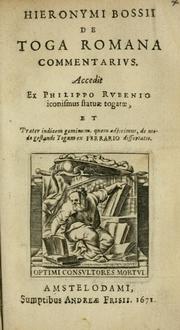 Hieronymi Bossii De toga romana commentarius