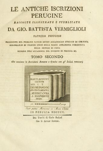 Le antiche iscrizioni Perugine