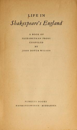 Life in Shakespeare's England