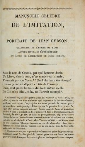 Jugements relatif à l'Imitation