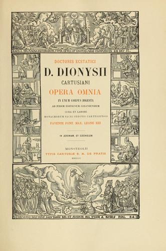 Opera omnia in unum corpus digesta ad fidem editionum Coloniensium