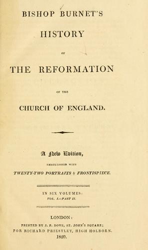 The history of the Reformation of the Church of England