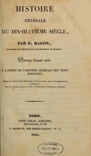 Histoire générale du dix-huitième siècle