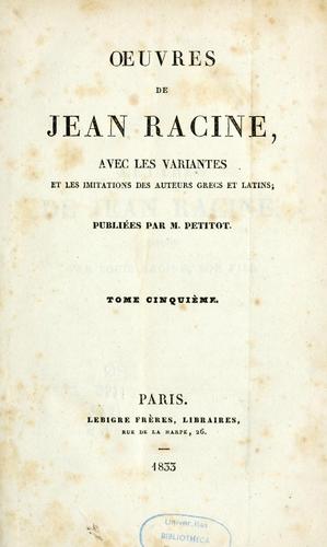 Oeuvres de Jean Racine