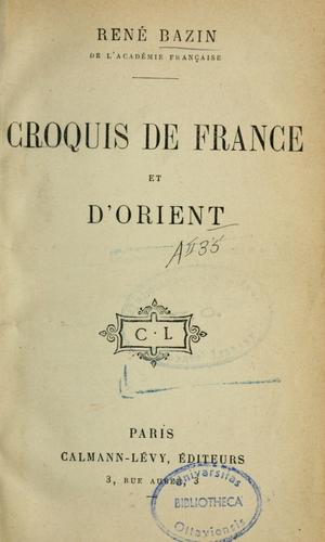Croquis de France et d'Orient