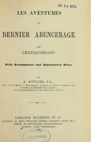 Les aventures du dernier Abencerage