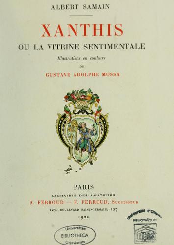 Xanthis, ou, La Vitrine Sentimentale