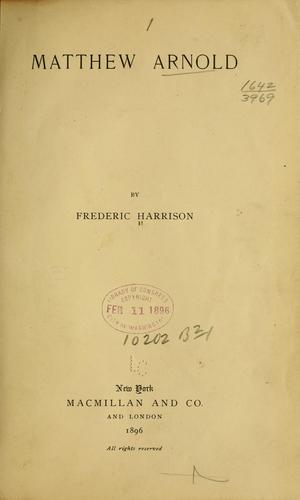 Matthew Arnold