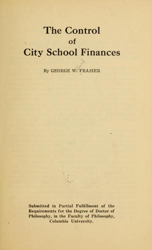 The control of city school finances