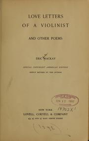 Love letters of a violinist, and other poems