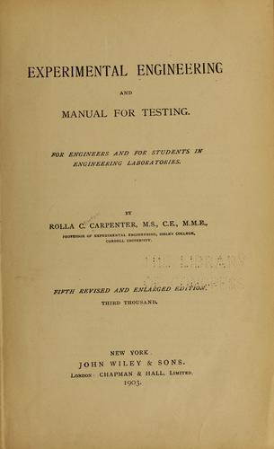 Experimental engineering and manual for testing