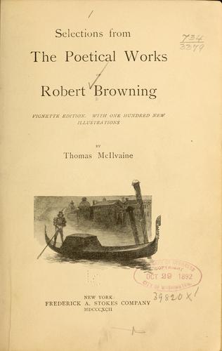 Selections from the poetical works of Robert Browning
