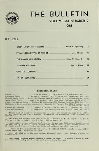 The bulletin / [National Railway Historical Society]