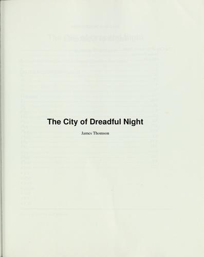 The city of dreadful night
