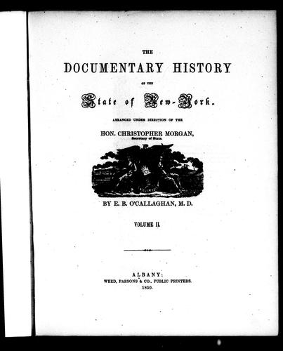 The Documentary history of the state of New-York