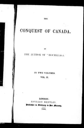 The conquest of Canada