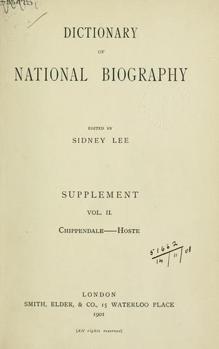 The dictionary of national biography