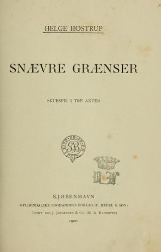 Snævre grænser